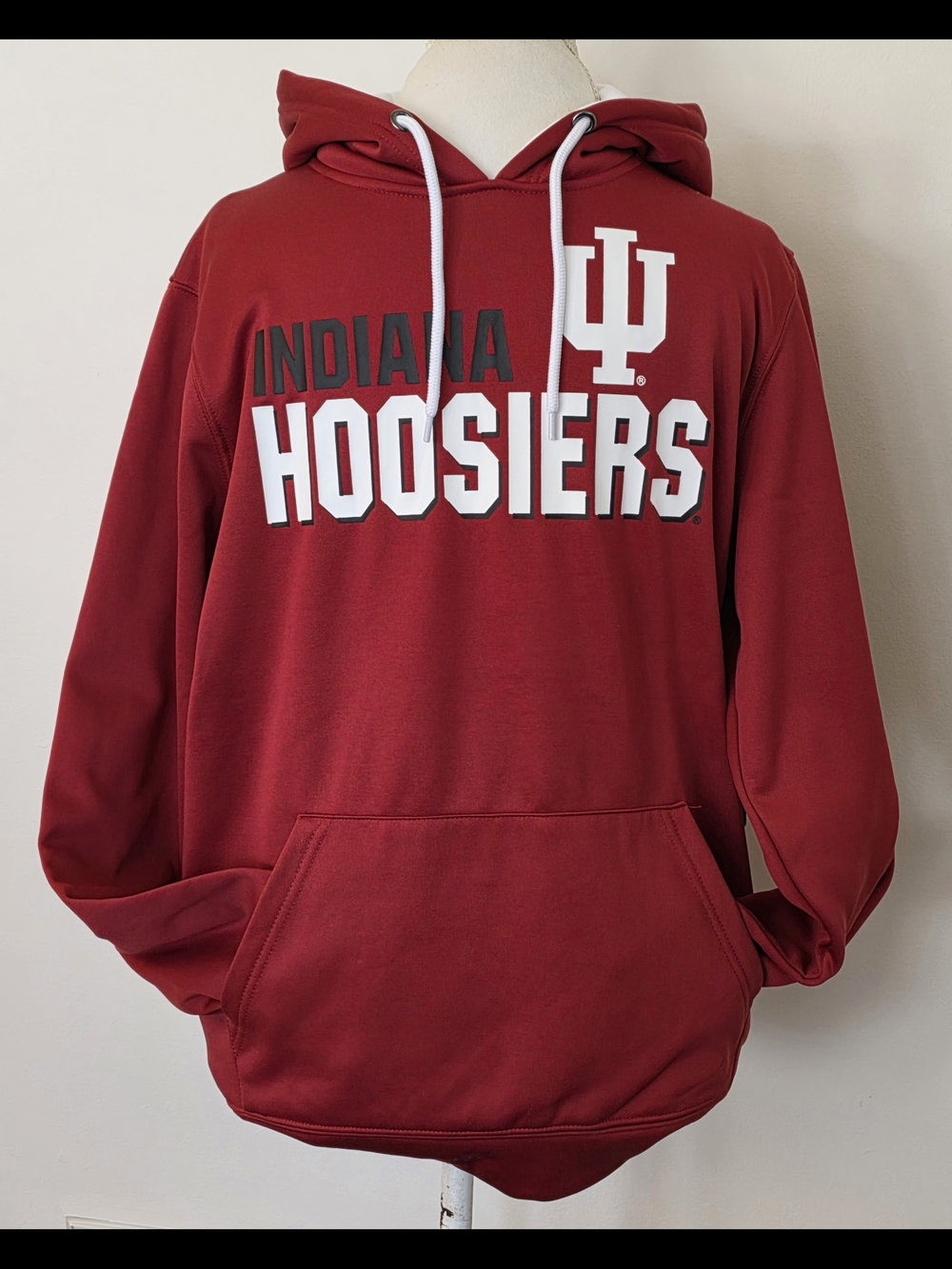 Men’s IU Indiana University Hoosiers Red Pullover Hoodie Size M Colossseum NEW